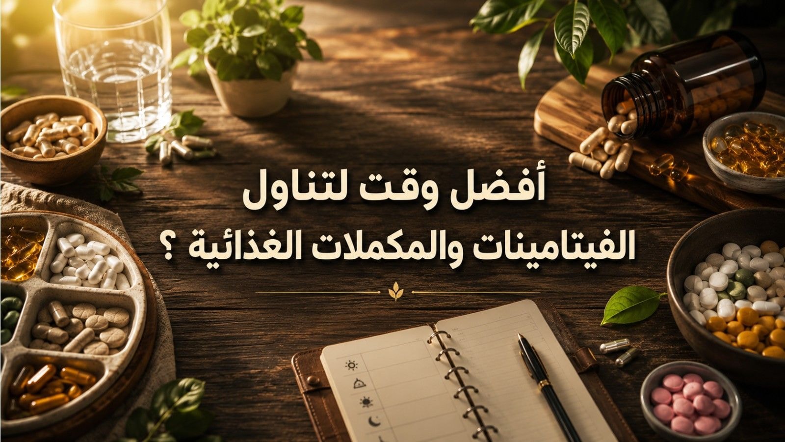 أفضل وقت لتناول الفيتامينات والمكملات الغذائية ؟